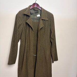 Vintage Olive Green Sleeveless with matching jacket